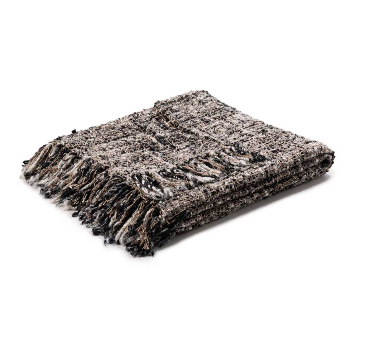 Porter Throw | Black & Ivory