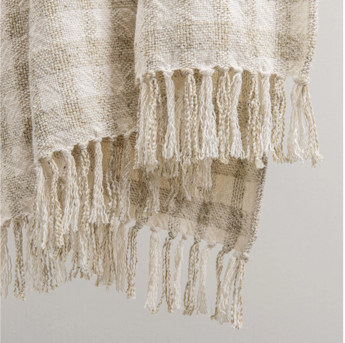 Sari Throw| Natural & Ivory