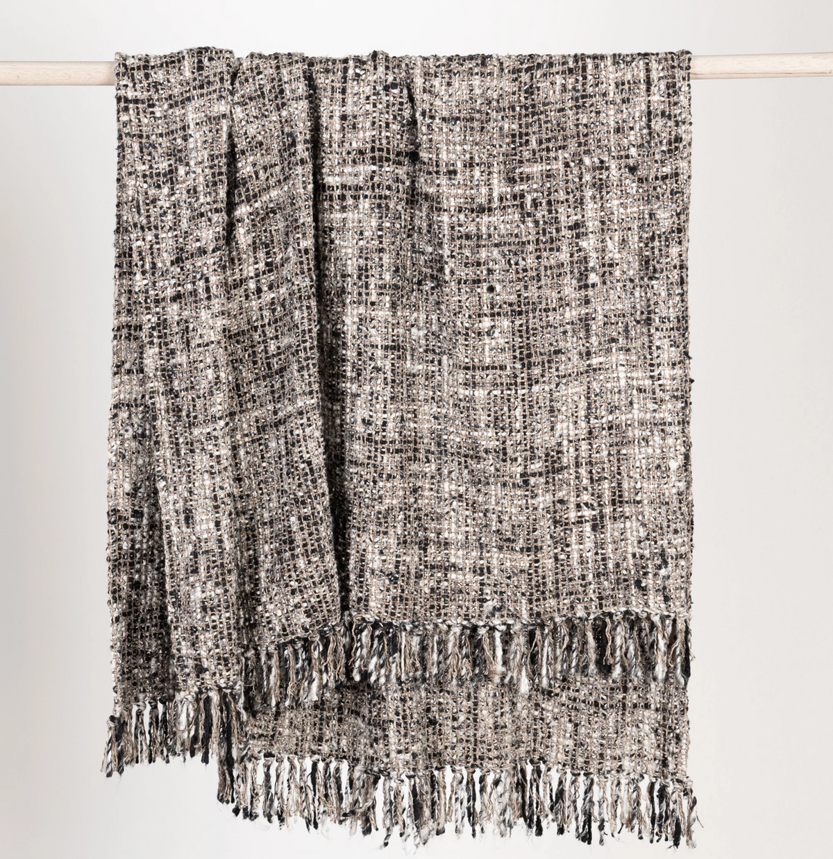 Porter Throw | Black & Ivory