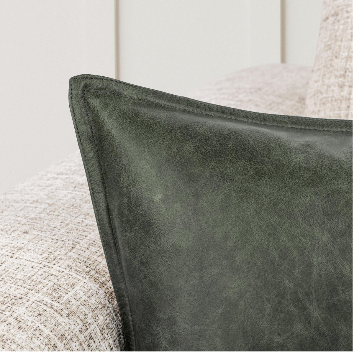 Leather Pillow | Acre Forest Green